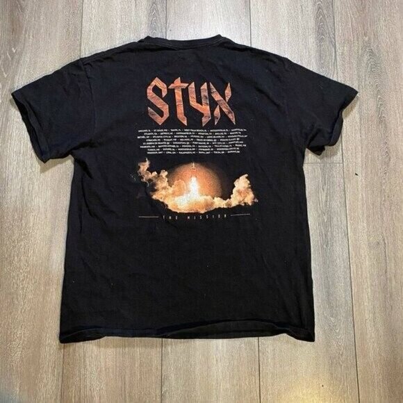 VTG STYX The Mission T-Shirt MENS L Soft Tee Classic Rock Band Concert Tour Men - Picture 2 of 4